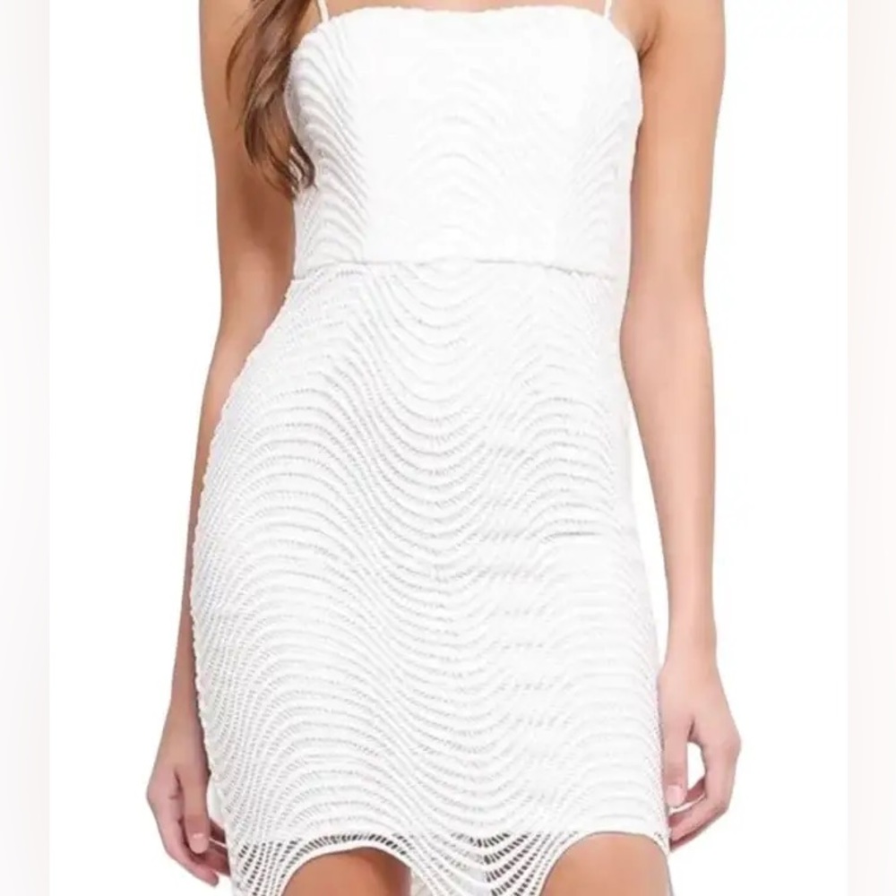 Bardot Spiral Lace Spaghetti Strap Mini Dress - Picture 5 of 14